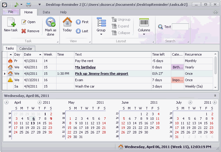 date navigator dock