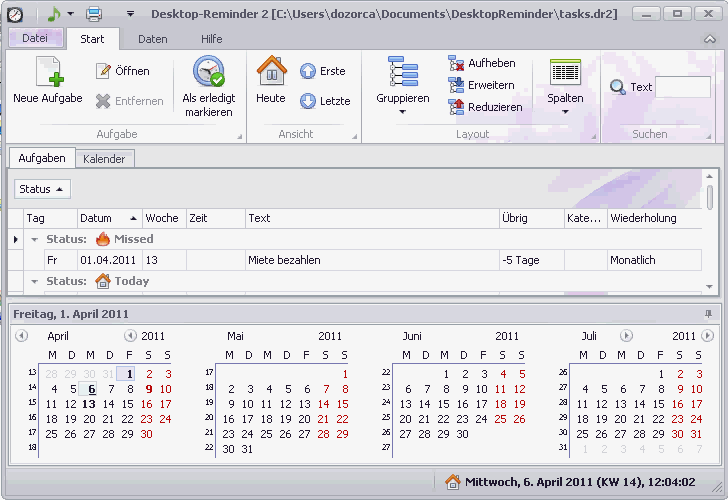 docking date navigator